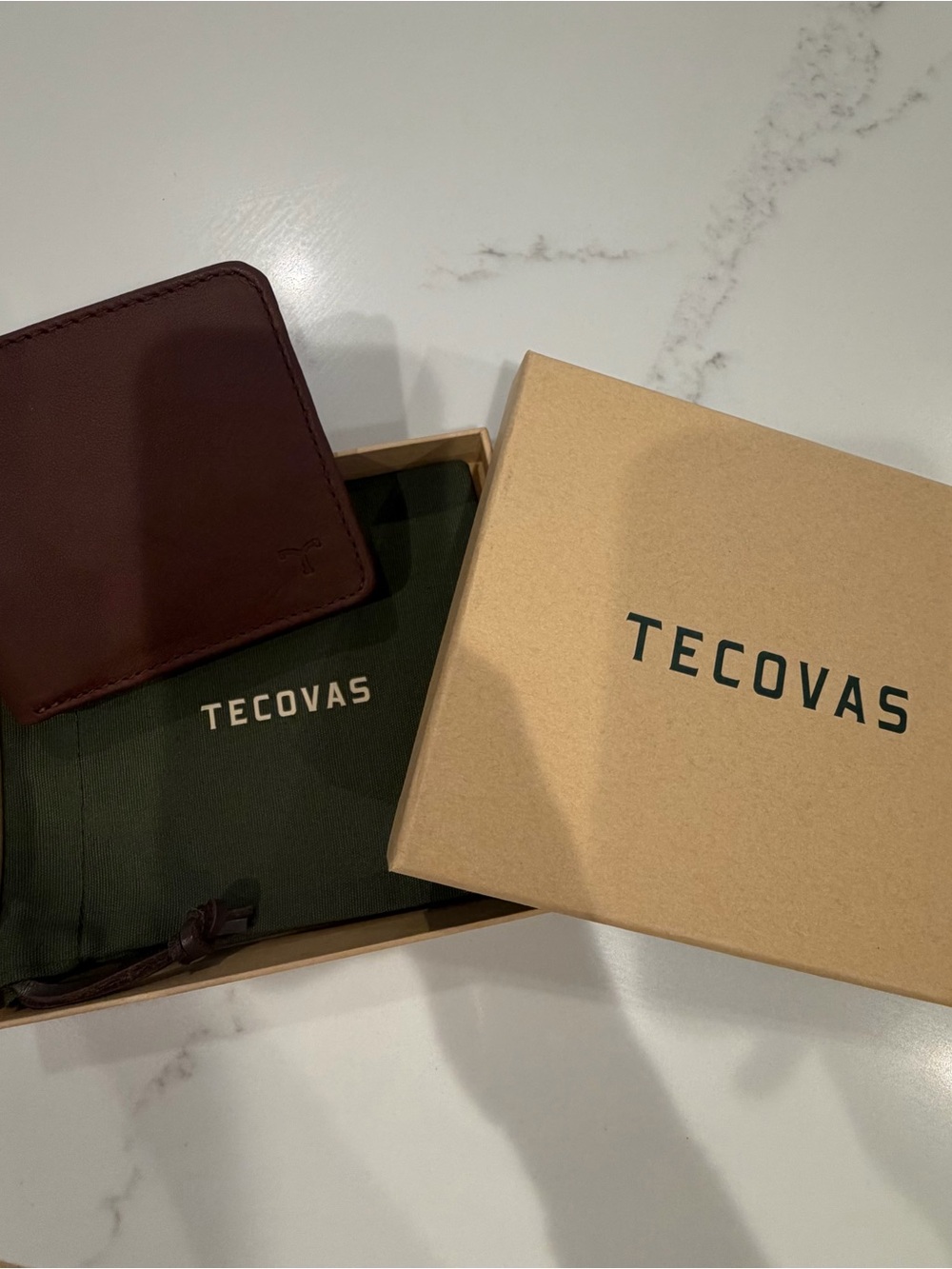 Tecovas Burgundy Leather Bifold Wallet